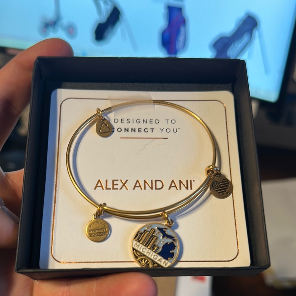 Alex and Ani Gold Charm Bangle Bracelet
